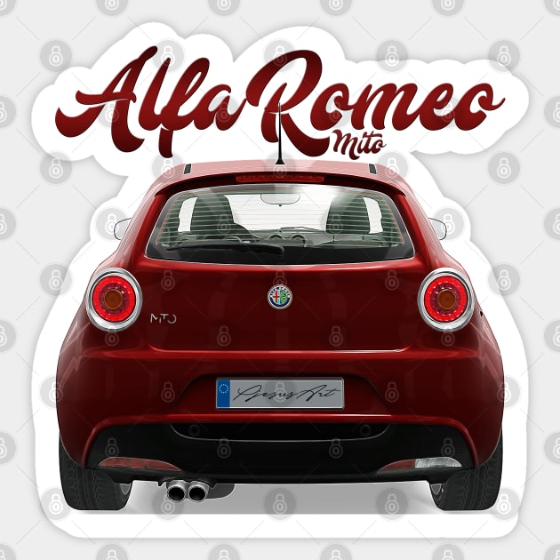 ALFA ROMEO Mito Back red Sticker by PjesusArt